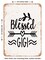 DECORATIVE METAL SIGN - Blessed Gigi - 6 - Vintage Rusty Look